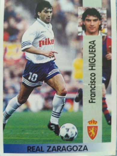 Liga 96-97. Higuera (Real Zaragoza). Ediciones Panini. 📸: Javier Pedraza.