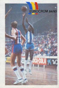 Liga Baloncesto 1984-1985. Pepe Collins (RCD Español). Editorial Eurocrom. 📸: Grupo de Facebook Nuestros álbumes de cromos.