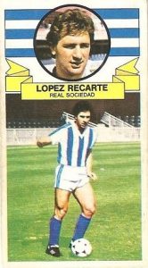 Liga 85-86. Fichaje Nº 2 López Recarte (Real Sociedad). Ediciones Este.