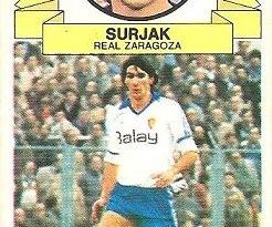 Liga 85-86. Surjak (Real Zaragoza). Ediciones Este.