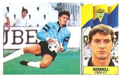 Liga 86-87. Fichaje Nº 22 Bermell (Cádiz C.F.). Ediciones Este.