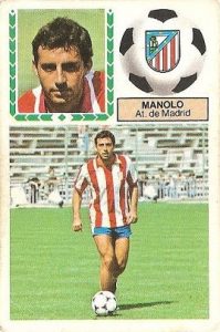 Liga 83-84. Manuel Agujetas Manolo (Atlético de Madrid). Ediciones Este.