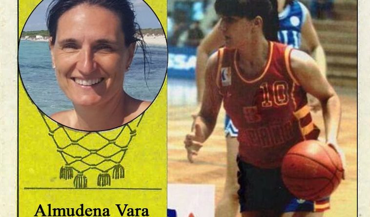 Almudena Vara (Selección española de baloncesto femenino). 📸: Cromo-Montaje del Grupo de Facebook Nuestros álbumes de cromos.