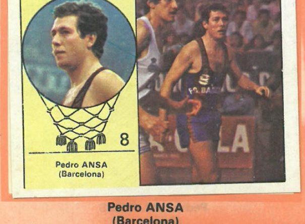 Campeonato Baloncesto Liga 1984-1985. Pedro Ansa (F.C. Barcelona). Ediciones J. Merchante - Clesa. 📸: Emilio Rodríguez Bravo.