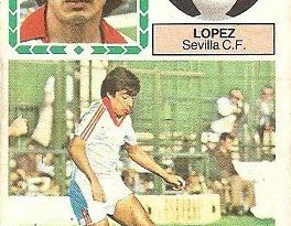 Liga 83-84. Jorge Orlando López (Sevilla F.C.). Ediciones Este.