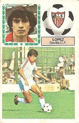 Liga 83-84. Jorge Orlando López (Sevilla F.C.). Ediciones Este.