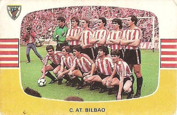 Liga 84-85. Alineación Athletic Club de Bilbao (Athletic Club de Bilbao). Cromos Cano.