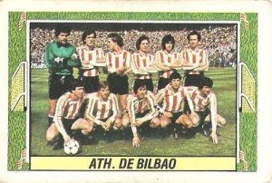 Liga 84-85. Alineación Athletic Club de Bilbao (Athletic Club de Bilbao). Ediciones Este.