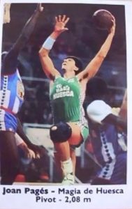 Basket Cromos 88-89. Joan Pagés (C.B. Magia Huesca). Editorial J. Merchante - Bollycao. 📸: Julián López Fernández.