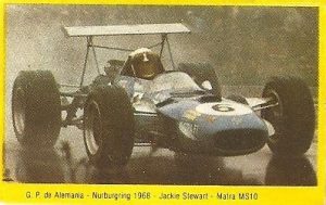 Grand Prix Ford 1982. Jackie Stewart (Matra). (Editorial Danone).