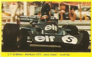 Grand Prix Ford 1982. Jackie Stewart (Tyrrell 006). (Editorial Danone).