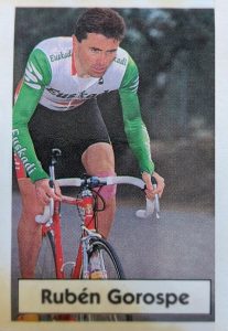 La Vuelta Ciclista de Bimbo. 1994. Rubén Gorospe (Euskadi). Cromo Bollycao. 📸: Eduardo González.