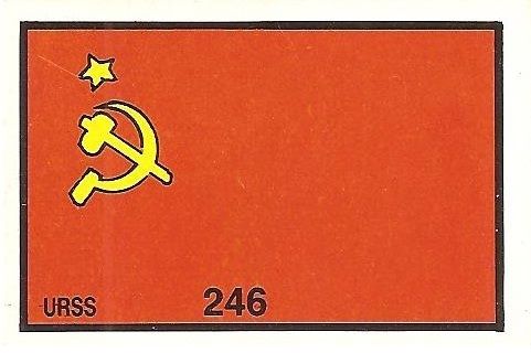 México 86. Bandera Unión Soviética (Unión Soviética) Cromos Barna.