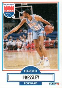 1989-90. Harold Pressley (Sacramento Kings). Fleer. 📸: Arturo López Romero.