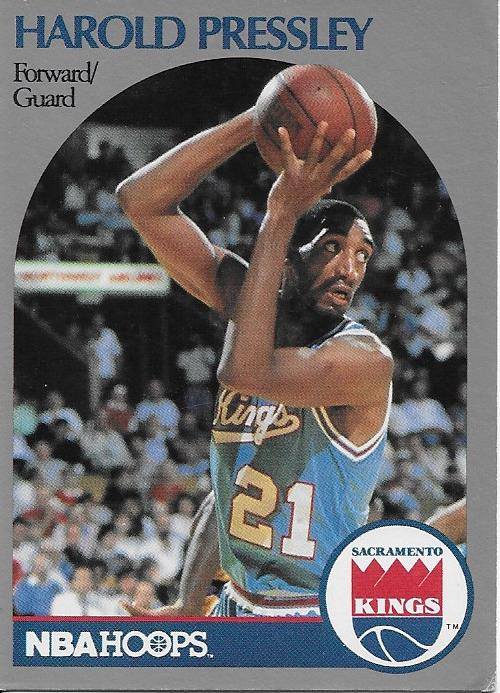 1989-90. Harold Pressley (Sacramento Kings). NBA Hoops. 📸: Emilio Rodriguez Bravo.