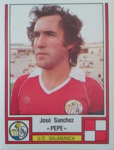 Fútbol 83. Pepe (U.D. Salamanca). Editorial Panini. 📸: Antonio Fernández.
