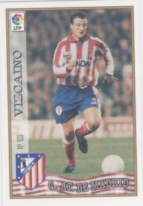 Las fichas de la Liga 97-98. Nº 103. Vizcaíno (Atlético de Madrid). Editorial Mundicromo.