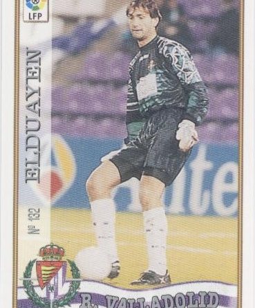 Las fichas de la Liga 97-98. Nº 132. Elduayen (Real Valladolid). Editorial Mundicromo.