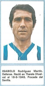 Campeonato de Liga 1978-79. Isabelo (Recreativo de Huelva). Editorial Fher. 📸: @Catalogocromos (Twitter).