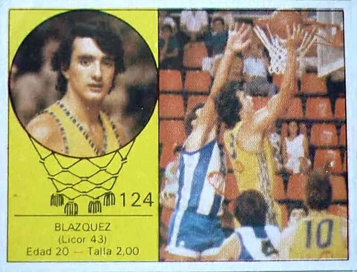 Campeonanto de Baloncesto. Liga 1985-86. Blázquez (Licor 43). Editorial Merchante. 📸: Luis López Bermúdez.