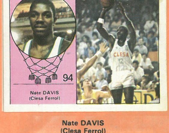 Campeonato Baloncesto Liga 1984-1985. Nate Davis (Clesa Ferrol). Ediciones J. Merchante - Clesa. 📸: Emilio Rodríguez Bravo.