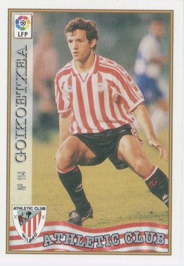 Las fichas de la Liga 97-98. Nº 114. Goikoetxea (Athletic Club). Editorial Mundicromo.
