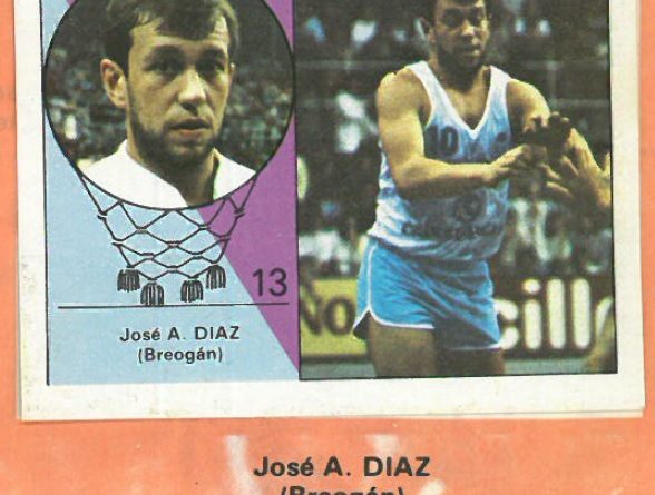 Campeonato Baloncesto Liga 1984-1985. Tito Díaz (Breogán). Ediciones J. Merchante - Clesa. 📸: Emilio Rodríguez Bravo.