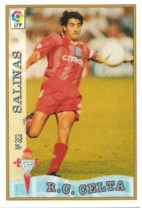 Las fichas de la Liga 97-98. Nº 323. Patxi Salinas (Real Club Celta de Vigo). Editorial Mundicromo.