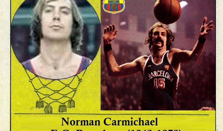 Norman Carmichael (F.C. Barcelona). 📸: Cromo-Montaje del Grupo de Facebook.