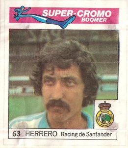 Super Cromos Los Mejores del Mundo (1981). Herrero (Racing de Santander). Chicle Fútbol Boomer.