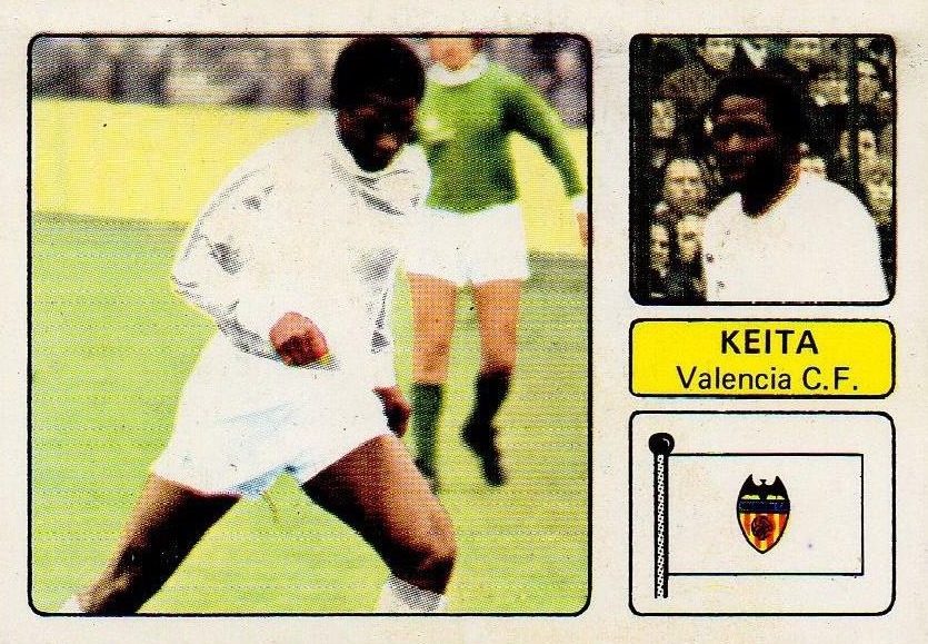 Liga 73-74. Keita (Valencia C.F.). Fichaje Nº 4. Editorial Fher. 📸: Juan Álvarez.