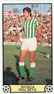 Liga 79-80. Biosca (Real Betis). Ediciones Este. 📸: Toni Izaro.