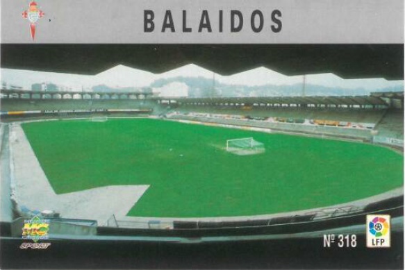 Las fichas de la Liga 97-98. Nº 318. Estadio de Balaidos (Real Club Celta de Vigo). Editorial Mundicromo.