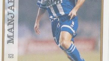 Las fichas de la Liga 97-98. N.º 63. Manjarín (R. C. Deportivo de La Coruña). Editorial Mundicromo.