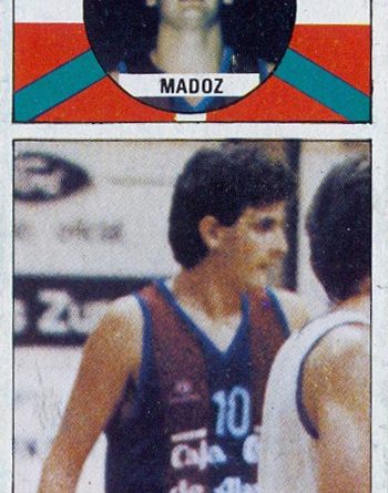 Baloncesto 1986-87. Iñaki Madoz (Caja Álava). Editorial J. Merchante. 📸: Grupo de Facebook Nuestros Álbumes de Cromos.