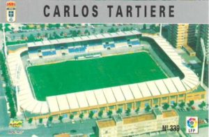 Las fichas de la Liga 97-98. Nº 339. Estadio Carlos Tariere (Real Oviedo). Editorial Mundicromo.