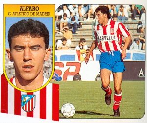 Liga 91-92. Alfaro (Atlético de Madrid). Ediciones Este. 📸: Toni Izaro.