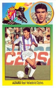 Liga 92-93. Alfaro (Real Valladolid). Ediciones Este. 📸: Toni Izaro.