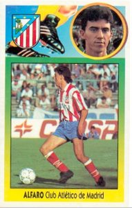 Liga 93-94. Alfaro (Atlético de Madrid). Ediciones Este. 📸: Toni Izaro.