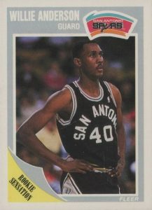 NBA 1989. Willie Anderson (San Antonio Spurs). Fleer. 📸: Antonio Bejarano Pérez.