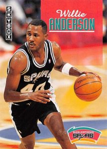 NBA 1992-93. Willie Anderson (San Antonio Spurs). SkyBox. 📸: José Ramírez Lago.