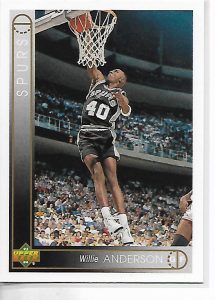NBA 1993-94. Willie Anderson (San Antonio Spurs). Upper Deck. 📸: Benito González.