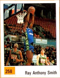 Basket 90 ACB. Ray Smith (Mayoral). Nº 258. Ediciones Panini.📸: Grupo de Facebook Nuestros álbumes de cromos.