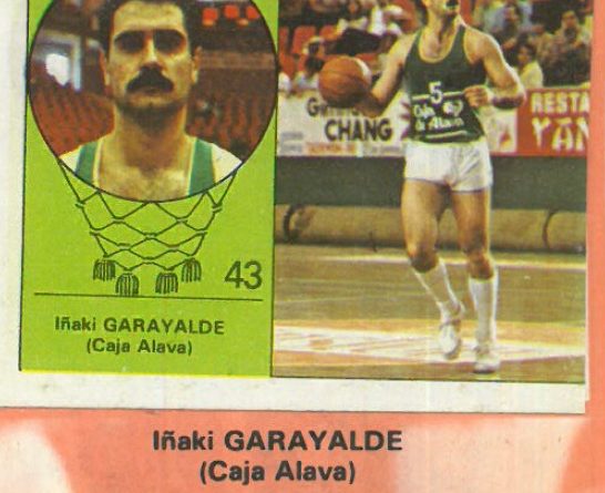Campeonato Baloncesto Liga 1984-1985. Iñaki Garaialde (Caja Álava). Ediciones J. Merchante - Clesa. 📸: Emilio Rodríguez Bravo.