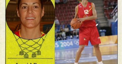 Íngrid Pons (Selección española de baloncesto femenino). 📸: Cromo-Montaje del Grupo de Facebook Nuestros álbumes de cromos.