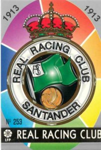 Las fichas de la Liga 97-98. Nº 253. Escudo (Real Racing Club de Santander). Editorial Mundicromo.