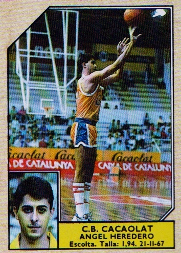 Liga ACB 1988-89. Ángel Heredero (C.B. Cacaolat Granollers). Editorial Merchante. 📸: Alonso Fernández De la Cuesta.