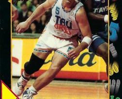 1992. Ramón Rivas (Taugrés Baskonia). Wild Card Collegiate. 📸: Juan Ramón Aguado Monje.