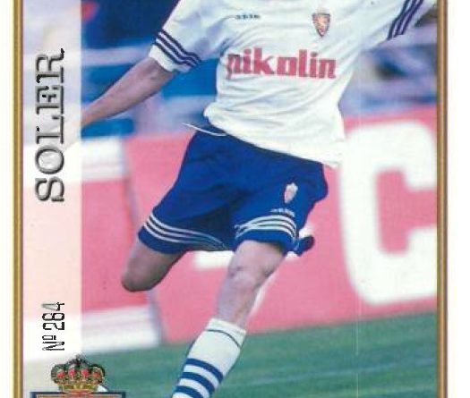 Las fichas de la Liga 97-98. Nº 284. Soler (Real Zaragoza). Editorial Mundicromo.