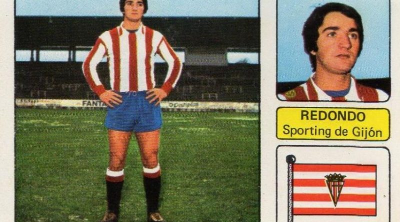 Liga 73-74. Redondo (Real Sporting de Gijón). Editorial Fher. 📸: Juan Álvarez.